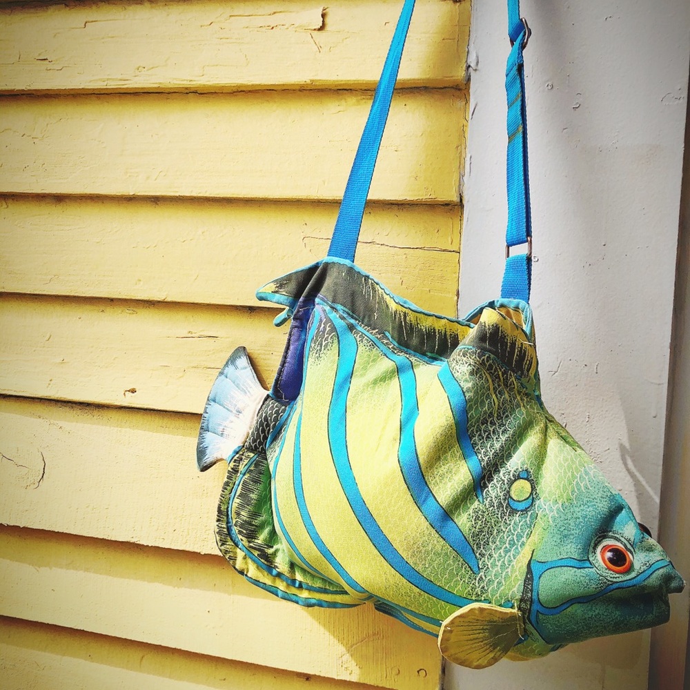 90’s Vintage Fish Shape Purse Cooler Beach Bag